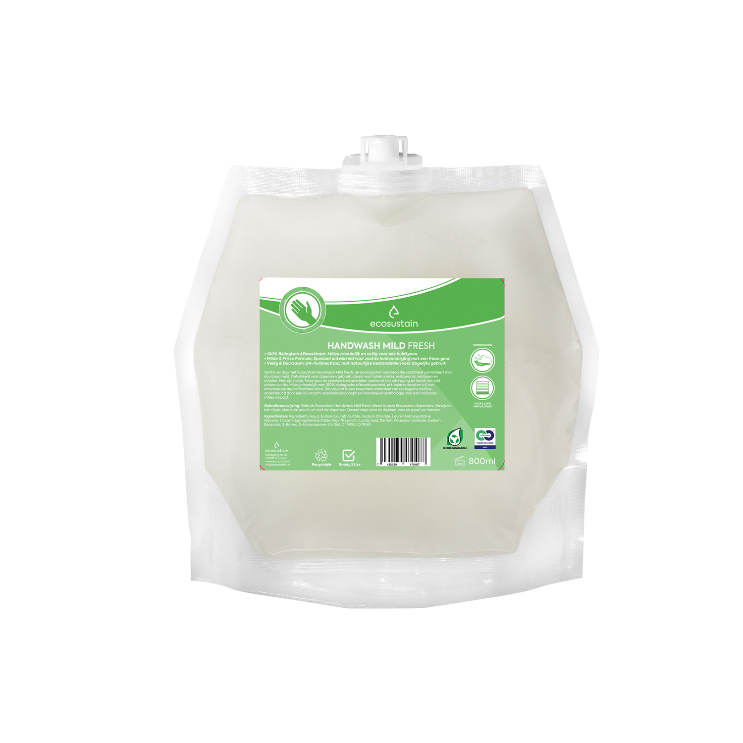 Easydose Handwash Mild Fresh Pouch 800ml — 800ml