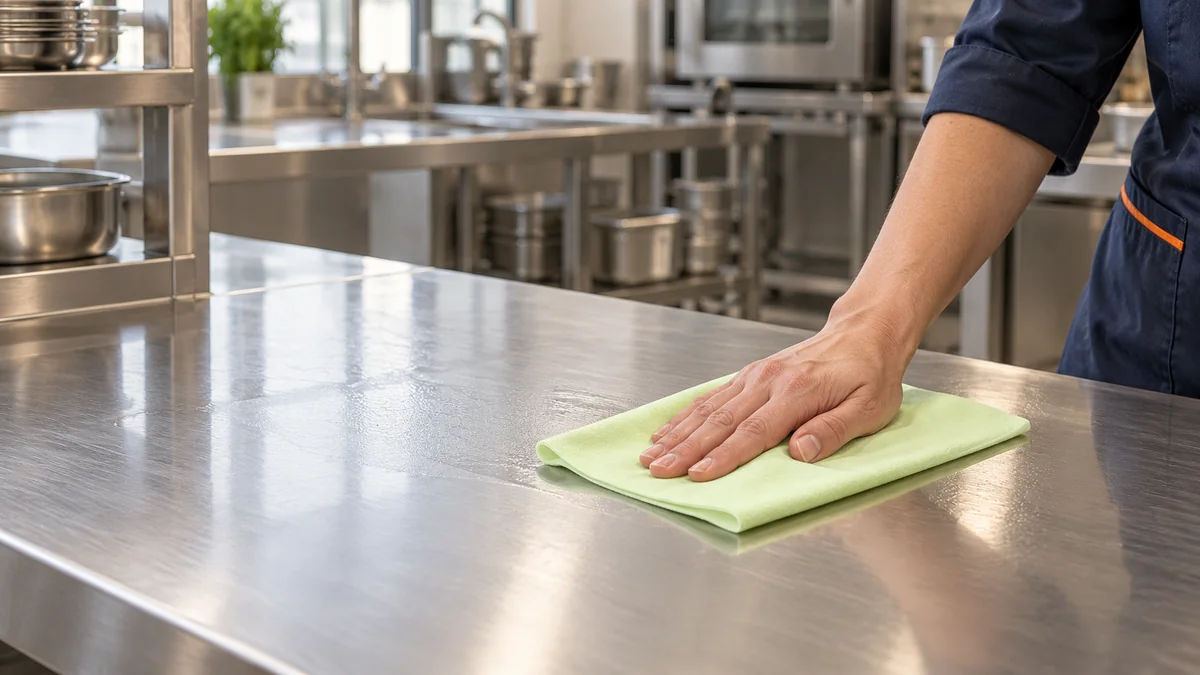 Kitchen cleaning with green NT100 Infinite · generated atmosphere image