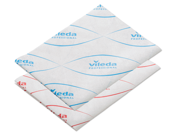 Vileda Professional Micro One — blauw · 34 x 27 · Pak (50 stuks)
