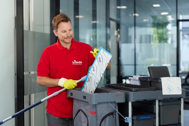 Vileda Professional r-MicroOne Premium Swep Duo — fabrikantbeeld productfamilie
