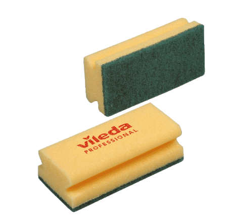 Vileda Professional High Foam Scourer — Glitzi strong — groen · 15 x 7 · Pak (10 stuks)