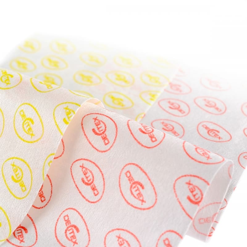Decitex DRY DISPOMOP — Geel · 14x45cm · Dozen met 15 verpakkingen van 50 Gazes